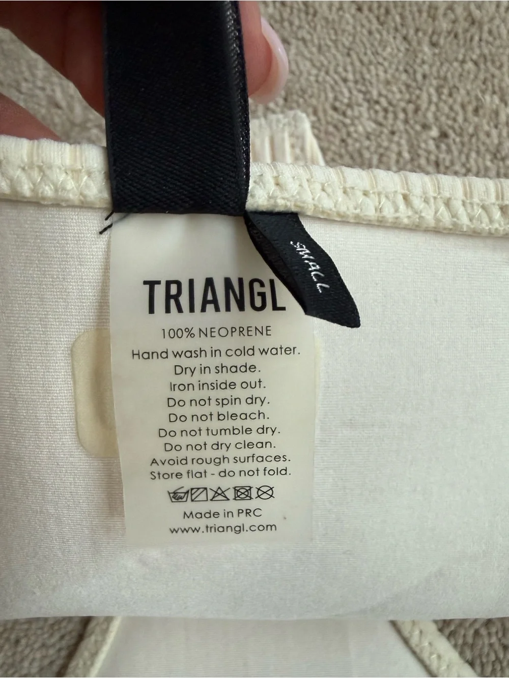 Triangl Swimwear Cream Ribbed Bikini
